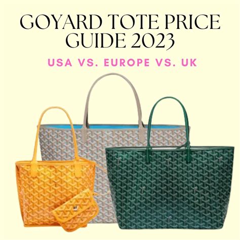 goyard tote bag price 2023.